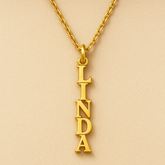 Block Name Necklace Vertical